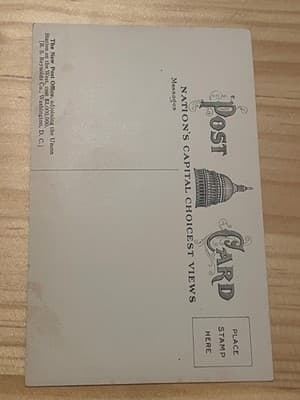 New Post Office Washington Postcard Unposted Vintage Capitol Building View - Thumbnail 2