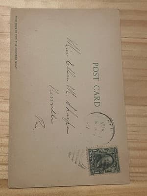 Harrisburg PA State Capitol Postcard Vintage Used 1c Stamp Handwritten Nice - Thumbnail 2