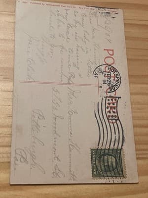 Main Entrance Reservation Hot Springs Ark Vintage Postcard Postmarked Used - Thumbnail 2