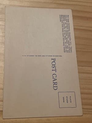 Vintage Bob Jones University Postcard Greenville SC Student Center Linen Unused - Thumbnail 2