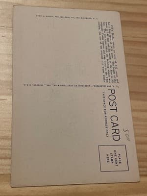 City Hall Philadelphia PA Linen Postcard Curt Teich 3A-H575 Unposted Vintage - Thumbnail 2