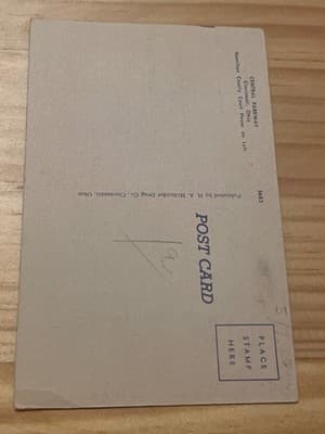 Cincinnati Central Parkway Postcard Hamilton County Court House Linen Unposted - Thumbnail 2