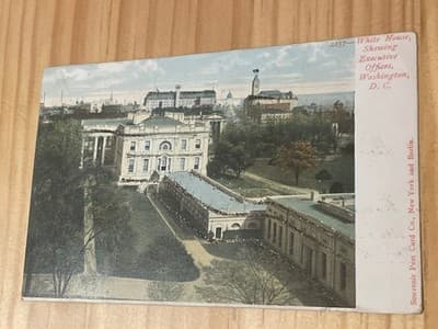White House Executive Offices Postcard Washington DC Vintage Souvenir Unposted - Image 1