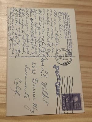 Vintage Chattanooga TN Market Street Walnut Street Bridges Postcard W M Cline - Thumbnail 2