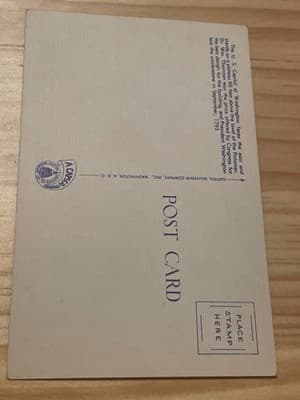 Vintage U S Capitol Washington DC Postcard Linen Unposted Souvenir C-166 72724 - Thumbnail 2
