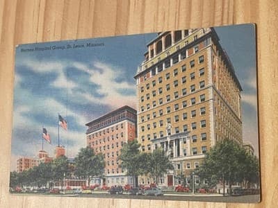 Barnes Hospital Group St Louis Missouri Postcard Vintage Mailed 1c Stamp Sep 21 - Image 1