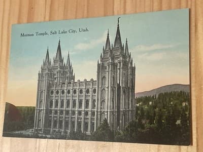 Mormon Temple Salt Lake City Utah Vintage Postcard Unposted Scenic Collectible - Image 1