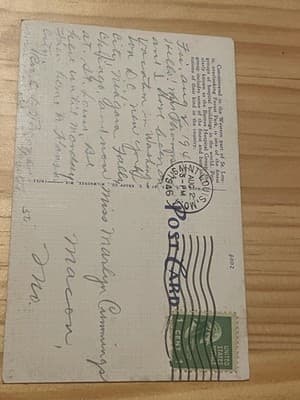 Barnes Hospital Group St Louis MO Postcard 1946 Postmarked Used Vintage Stamped - Thumbnail 2