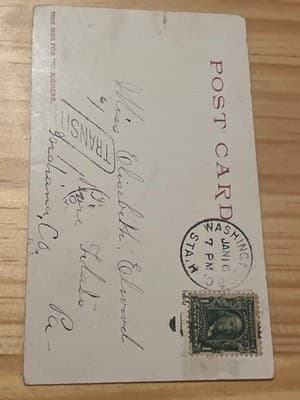 Mount Vernon Postcard Washington Postmarked Handwritten Vintage Estate Postcard - Thumbnail 2