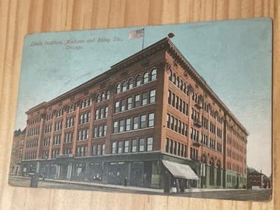 Lewis Institute Chicago Vintage Postcard 1911 Madison and Robey Sts Building - Image 1