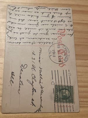 Lewis Institute Chicago Vintage Postcard 1911 Madison and Robey Sts Building - Thumbnail 2