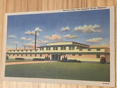 Curteich C.T. Art-Colortone Postcard Service Club Fort Leonard Wood Missouri - Image 1