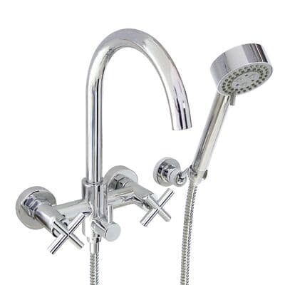 MODONA 6" European Style Tub & Shower Mixer with Hand Held Shower Set – Cro... - Image 1