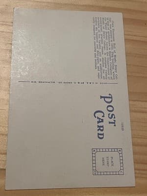 Drury College Postcard E C Kropp Co Springfield MO Clara Thompson Hall Unposted - Thumbnail 2