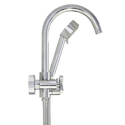 MODONA 6" European Style Tub & Shower Mixer with Hand Held Shower Set – Cro... - Thumbnail 3