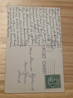 Excelsior Springs MO Veterans Hospital No 99 Postcard Postmarked Handwritten - Thumbnail 2