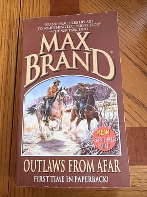Max Brand Outlaws From Afar Paperback Western Novel First Time in Paperback - Image 1
