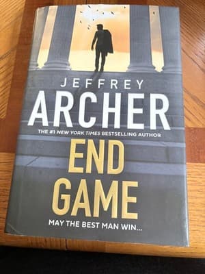 Jeffrey Archer End Game Hardcover Thriller Fiction Bestseller Dust Jacket Book - Image 1