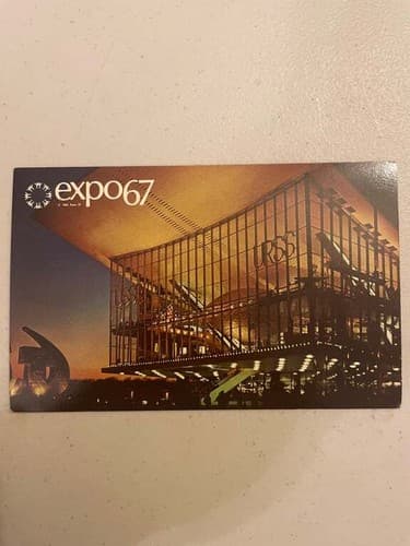 Vintage Expo 67 Montreal Postcard ussr Soviet Union pavilion - Image 1