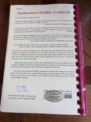 Southeastern Wildlife Cookbook Revised Edition South Carolina Press Spiralbound - Thumbnail 2