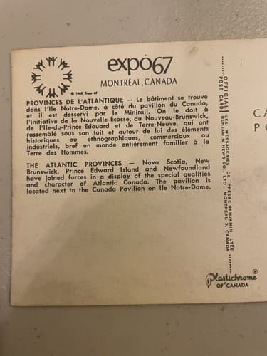 Expo 67 Montreal Canada Vintage Postcard - Thumbnail 3