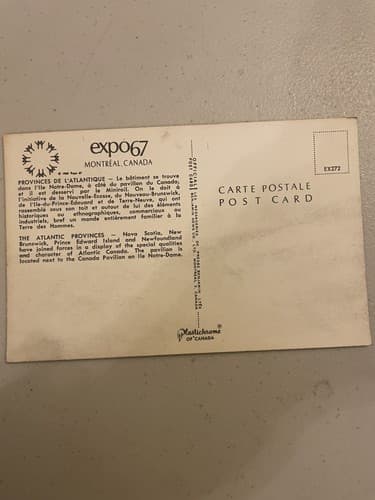 Expo 67 Montreal Canada Vintage Postcard - Thumbnail 2