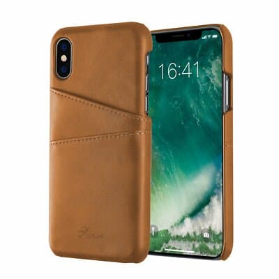 iPhone X CaseiPhone 10 Case Slim Fit Soft PU Protective Leather iPhone X Card... - Image 1