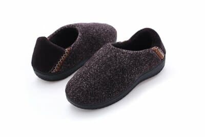 HomyWolf Unisex Memory Foam Coral Fleece House Slippers Warm Soft Slippers 44/45 - Thumbnail 7