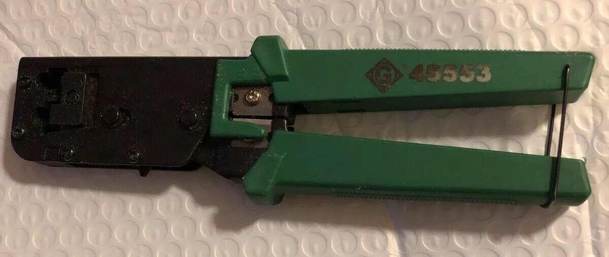 Greenlee 45553 8" Telephone Ratchet Crimper Tool 8P 6P - Thumbnail 2