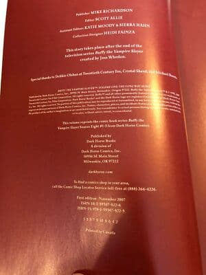 Buffy the Vampire Slayer Vol 1 Graphic Novel Illustrated 2007 - Thumbnail 3