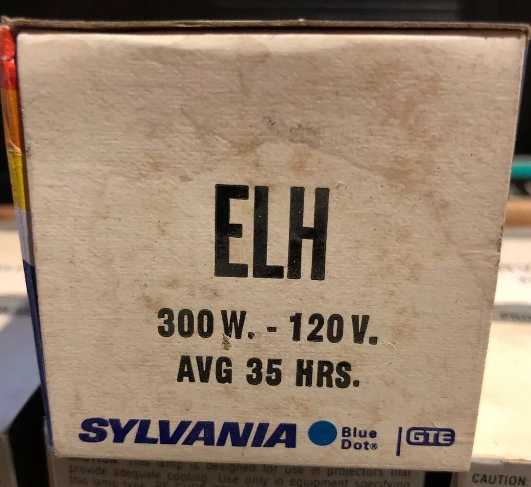 ELH Projector Projection Lamp Bulb-300W 120V AVG-35-HR SYLVANIA USA Vintage - Image 1