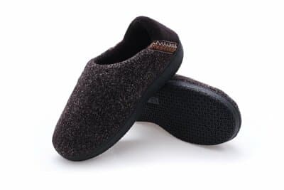 HomyWolf Unisex Memory Foam Coral Fleece House Slippers Warm Soft Slippers 44/45 - Thumbnail 6