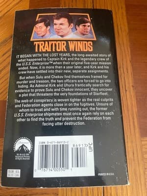 Star Trek Traitor Winds Graf Mass Market Paperback #70 Pocket Books 1994 Sci-Fi - Thumbnail 2