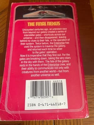 Pocket Star Trek The Final Nexus Paperback Gene DeWeese Sci-Fi Novel Mass Market - Thumbnail 2