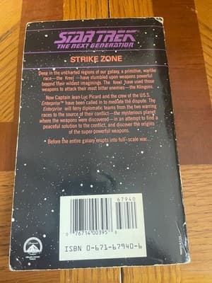 Star Trek The Next Generation Strike Zone Peter David Paperback SciFi Novel - Thumbnail 2