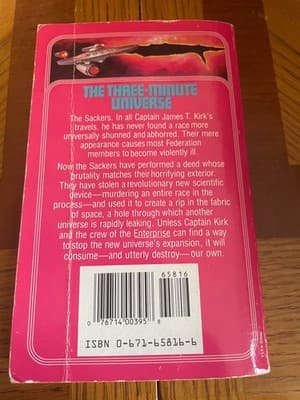 Star Trek The Three-Minute Universe Barbara Paul PB Sci-Fi Novel Pocket Books - Thumbnail 2