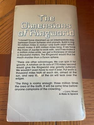 Larry Niven Ringworld Paperback Ballantine Del Rey 1970s Sci Fi Novel Used - Thumbnail 2