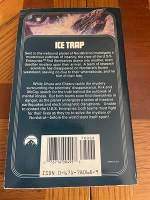 Star Trek Ice Trap L A Graf Paperback Novel ISBN 0-671-78068-9 Pocket Books - Thumbnail 2