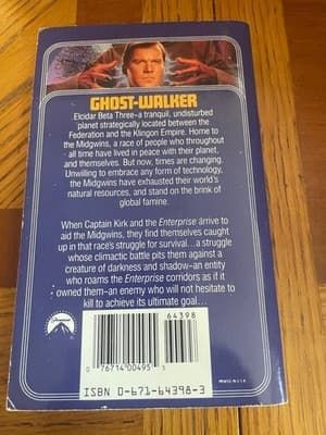 Star Trek Ghost-Walker Paperback Barbara Hambly Pocket Books Sci-Fi 1991 Novel - Thumbnail 2