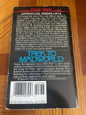 Star Trek Trek to Madworld Paperback Stephen Goldin Bantam Sci Fi Novel Classic - Thumbnail 2