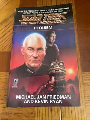 Star Trek The Next Generation Requiem Paperback Michael Jan Friedman Kevin Ryan - Image 1
