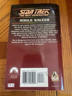 Star Trek The Next Generation Rogue Saucer John Vornholt Paperback Sci Fi 1996 - Thumbnail 2