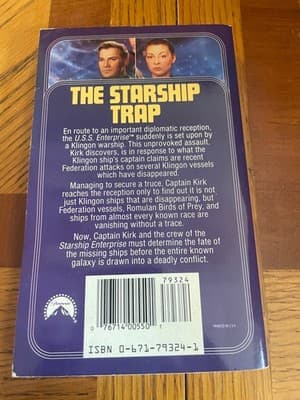 Mel Gilden Star Trek The Starship Trap Paperback Pocket Books 64 Sci Fi Novel - Thumbnail 2