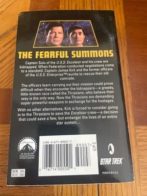 Star Trek The Fearful Summons Paperback Denny Martin Flinn Pocket Books SciFi - Thumbnail 2