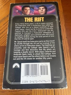 Star Trek The Rift Peter David Pocket Books Mass Market Paperback Sci-Fi Novel - Thumbnail 2