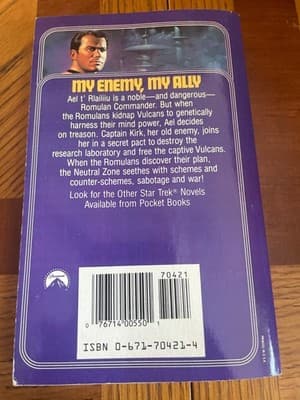 Star Trek My Enemy My Ally Diane Duane Paperback Pocket Books Sci-Fi Novel - Thumbnail 2