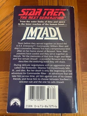 Star Trek The Next Generation Imzadi Paperback Peter David Pocket Books TNG - Thumbnail 2