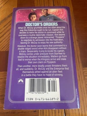 Star Trek Doctors Orders Diane Duane Paperback Book 0-671-66189-2 SciFi Novel - Thumbnail 2