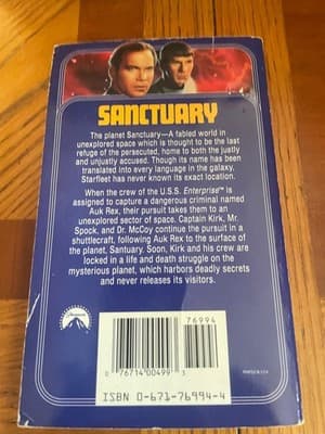 Star Trek Sanctuary John Vornholt Paperback Sci-Fi Novel #61 ISBN 0-671-76994-4 - Thumbnail 2