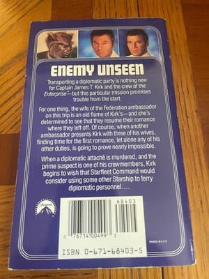 Star Trek Enemy Unseen V E Mitchell Pocket Books Paperback Sci Fi MassMarket - Thumbnail 2